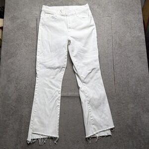 Mother Insider Crop Step Fray White Denim Jeans Women's‎ Size 27